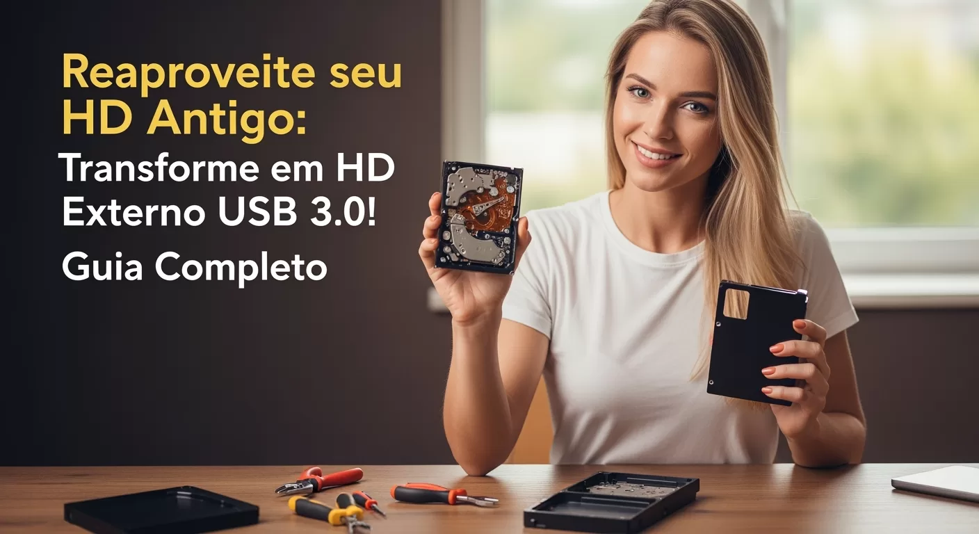 Reaproveite seu HD Antigo: Transforme em HD Externo USB 3.0! Guia Completo